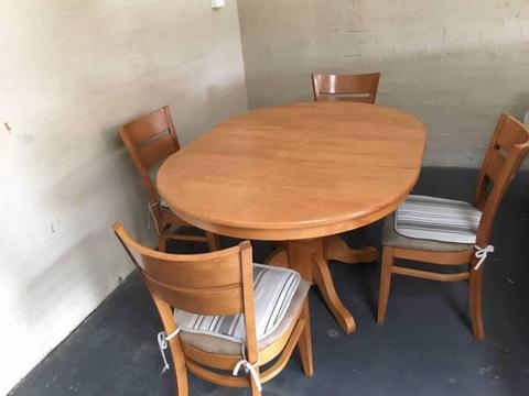 Almost New- Dining Table with 4 Chairs