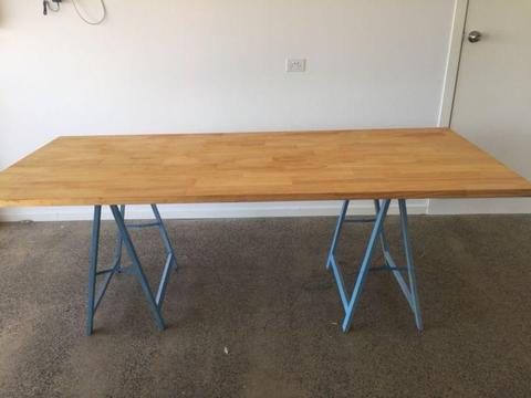 Timber table with trestle legs - yours for ONLY $100