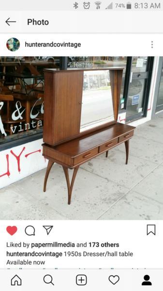 1950s Dresser vintage retro sideboard dressing table