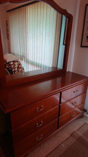 6 Drawer Dresser with mirror for sale