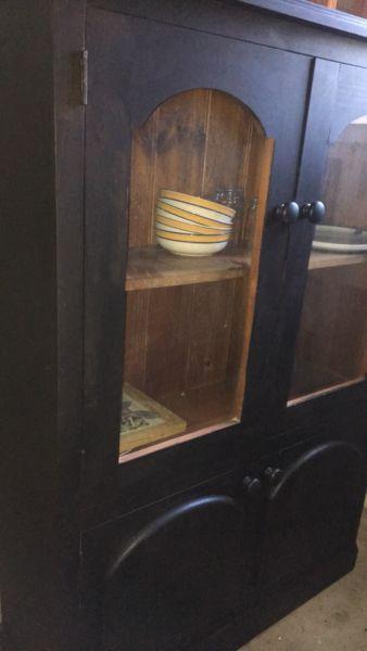 Black kitchen dresser cupboard cabinet buffet