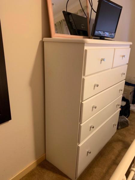 White Wooden Chest of draws