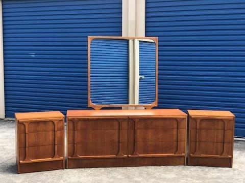 FREE DELIVERY Reliance Mid Century Retro dresser mirror bedsides
