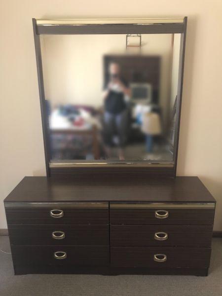 Square Mirror Dressing Table