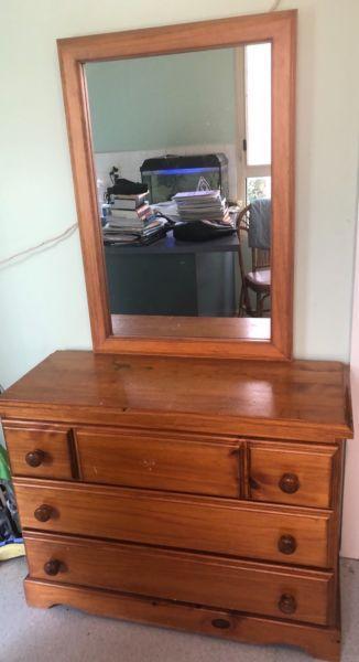 Large Solid Pine Dressing Table