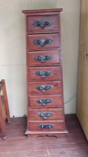 Iconic heavy wooden chest of drawers