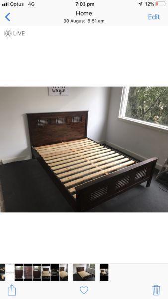 Queen Size Bed, Chest of Drawers, Entertainment Unit & Coffee Table!