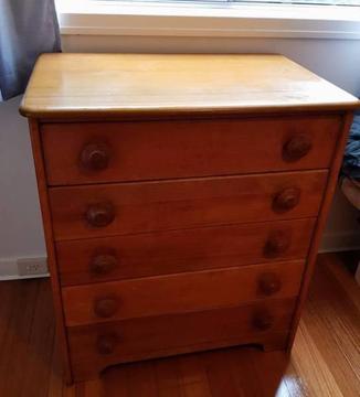 Mid century Fred Ward Myer Heritage timber chest of drawers