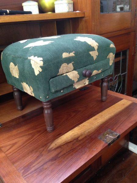 Foot stool with drawer antique