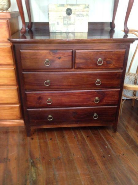 Wooden lowboy chest of drawers change table