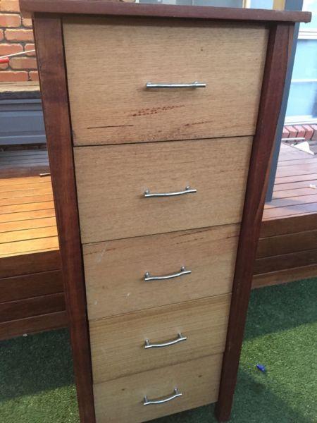 Upright Chest Of Drawers- $85.00