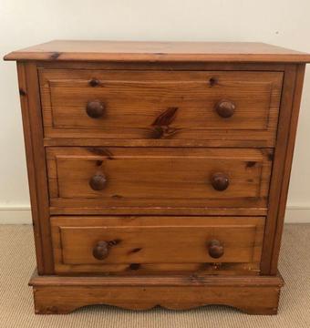 Pine chest of drawers - hand made