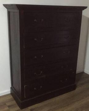 Solid Timber Tallboy/Drawers
