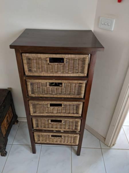 Cane Chest of Drawers