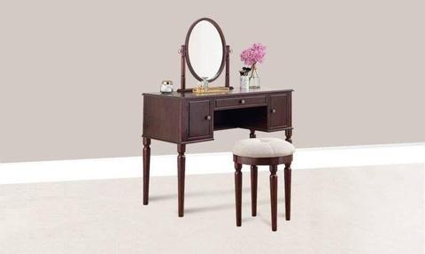 Royal Bedroom Dresser With Mirror and Stool Makeup Vanity