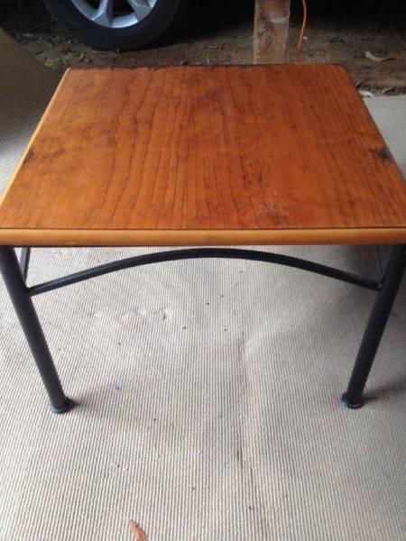 Wooden Lamp Tables with metal legs - 2 available - $20 each