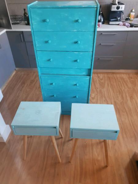 Chest of Drawers and matching bedside tables
