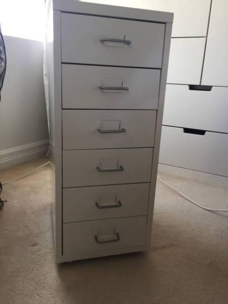 Ikea HELMA office drawer unit white