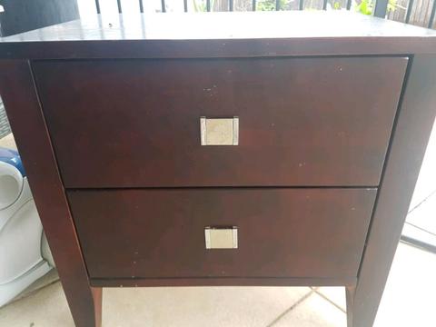 Chest drawers and single bedside matching