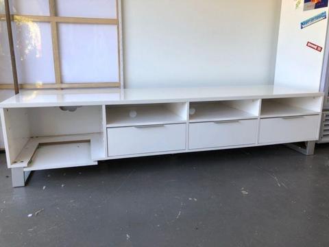 TV Cabinet white 2 pac