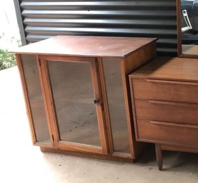 Old timber display cabinet. Good condition