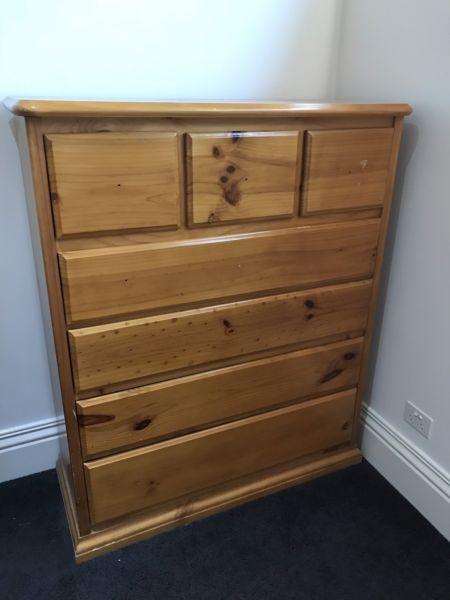 Pine solid drawers