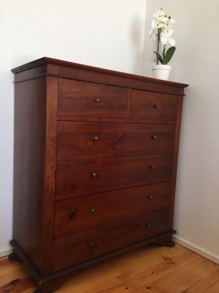 Solid Timber Chest of Drawers / Tallboy