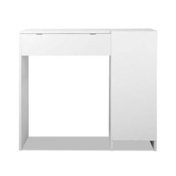 White new already assembled dressing table with stool