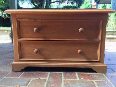 Custom made timber CD drawers/coffee table