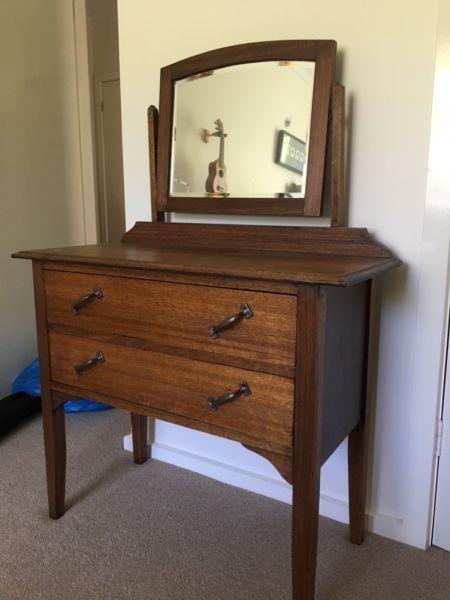 Antique oak dresser drawers mirror sideboard