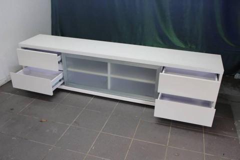 TV Unit White Wood , very good condition