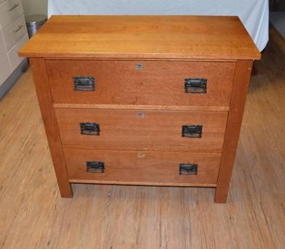 Silky oak chest of drawers - fully rebuilt and refurbished