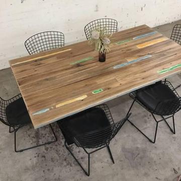 Rustic Dining Table, Recycled Timber Table, 6 or 8 Seater