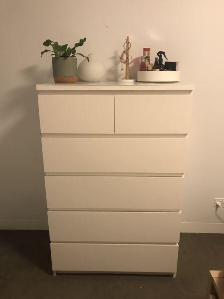 IKEA Malm chest of 6 draws