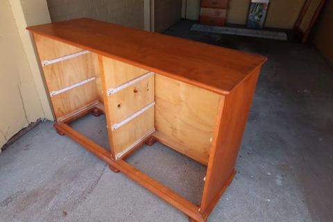 Tall boy dressing table with mirror