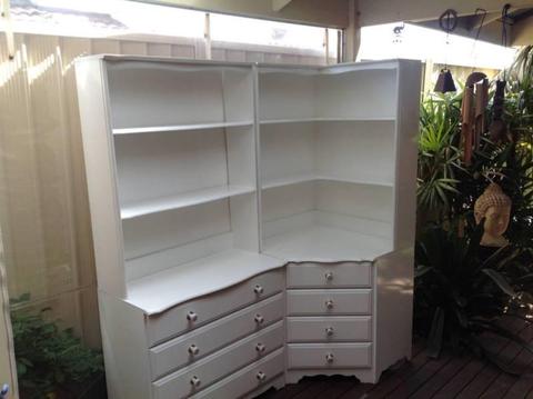 White Drawers Bookcase Nursery Girl's Bedroom MAKE AN OFFER!
