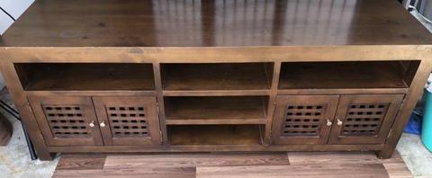 Solid wood entertainment unit - Free local delivery