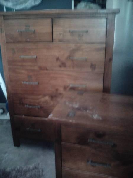 Chest of drawers and matching bed side tables