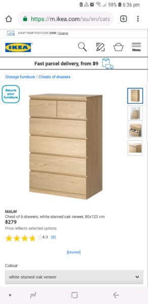 Ikea Malm Drawers Tallboy