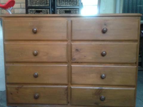 LOWBOY CABINET SOLID WOOD 8 DRAWER IT CAN BE USE TV TABLE