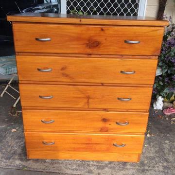 Timber Chest of drawers