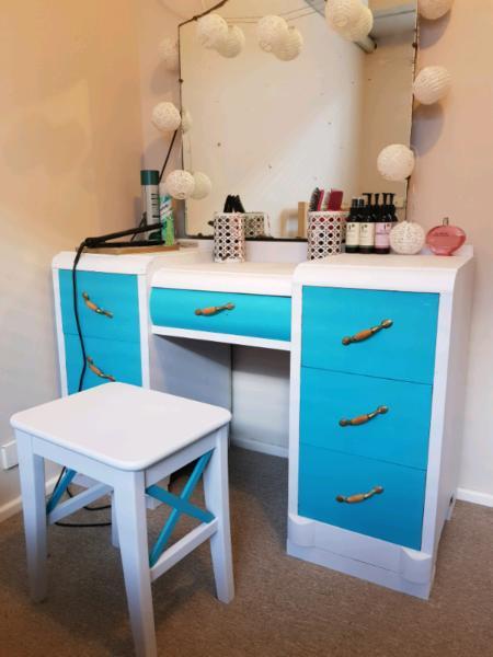Upcycled Dressing Table and stool