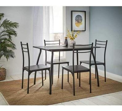 Black Dining Table and 4 Chairs