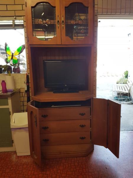 Beautiful solid timber TV unit with extra surprises