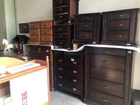 Tallboy , side table, chest of drawers from $15 - $220