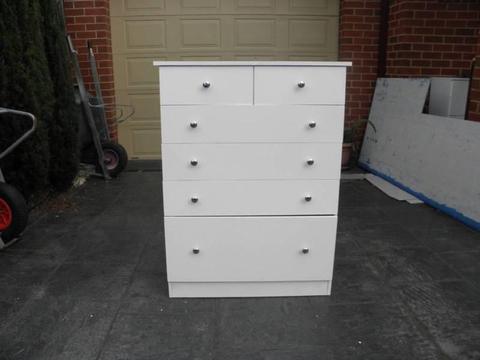 tallboy white chest of drawers on rails