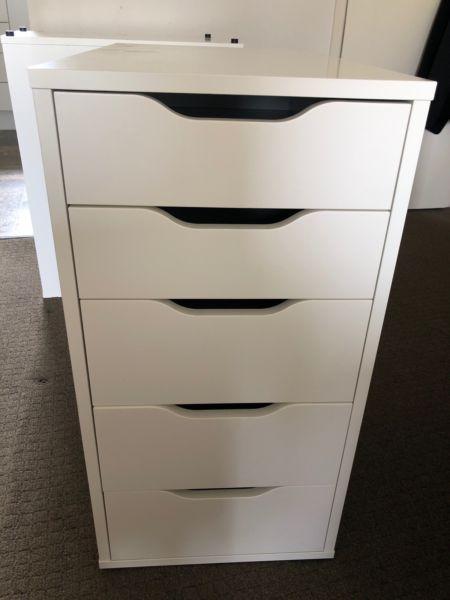 2x Ikea Alex drawers