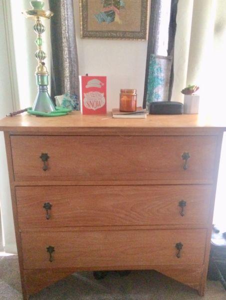 Timber chest of drawers