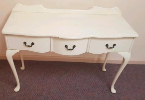 Traditional beauty table, 3 drawers, white dresser dressing table