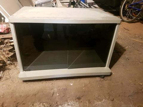 Small tv unit glass doors